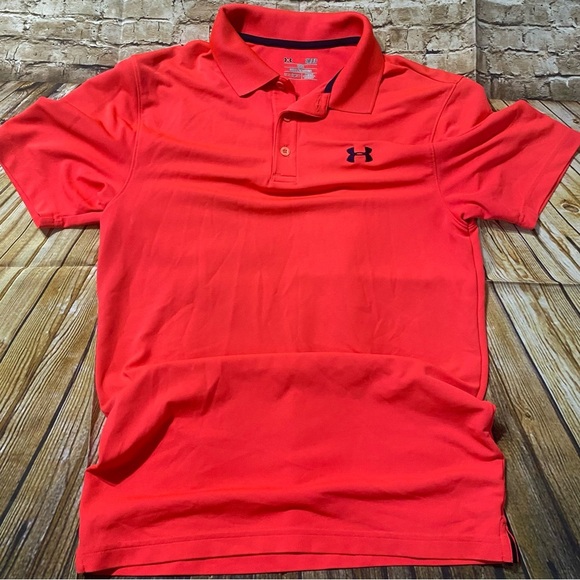 Under Armour Neon Pink Loose Fit Polo Shirt - Picture 1 of 5